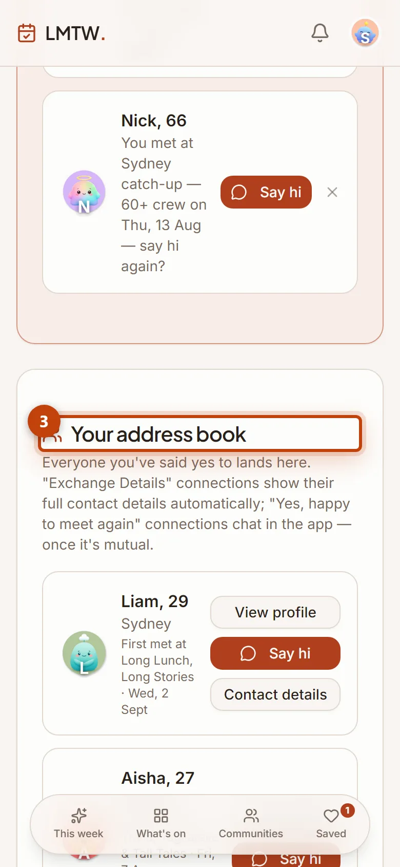 3. Your address book builds itself