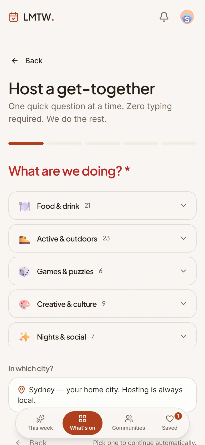2. Create your get-together